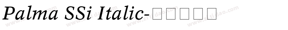 Palma SSi Italic字体转换